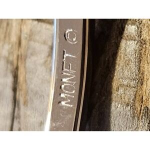 Vintage Monet Silver Tone Bangle Bracelet - VERY‎ NICE